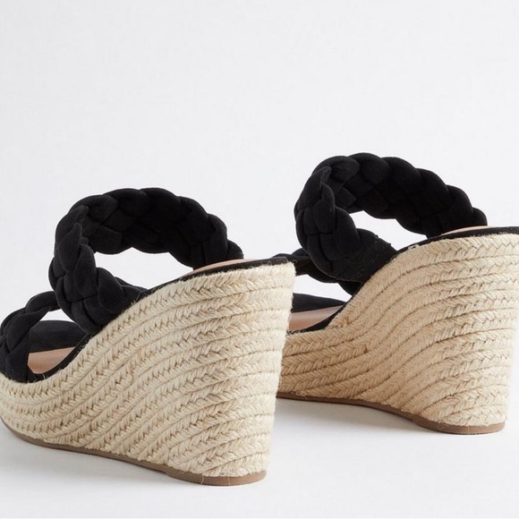 Braided espadrille platform wedge, size 13 WW - Picture 3 of 7
